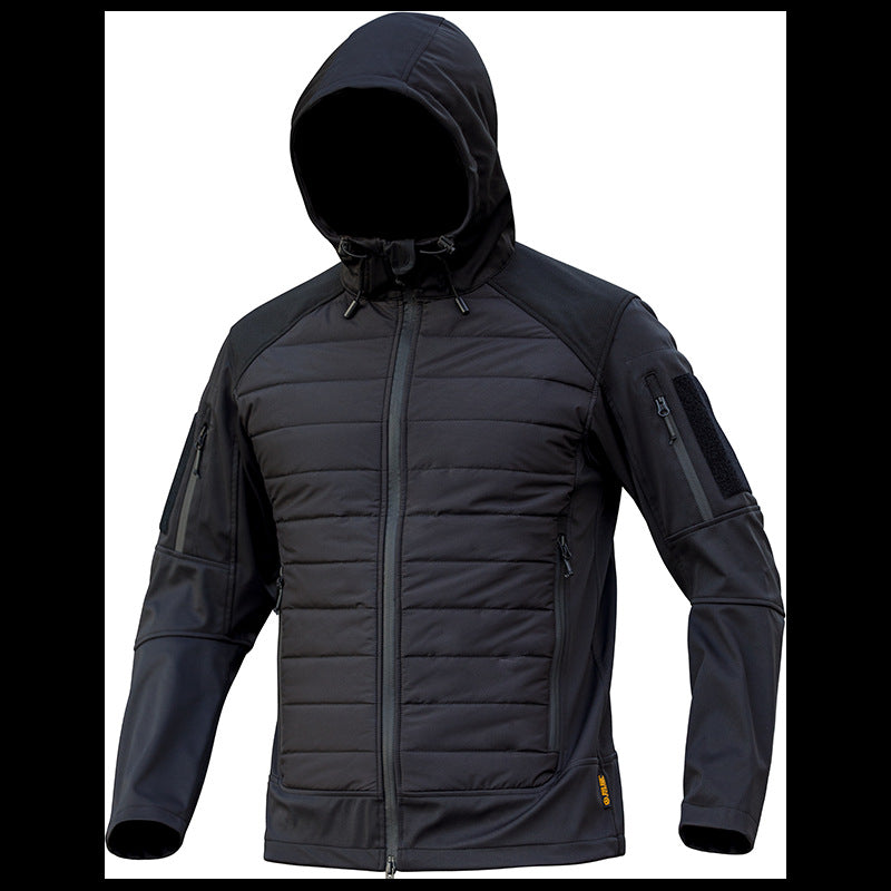 Men's Camouflage Cotton Padded Commuter Jacket For Winter Wear