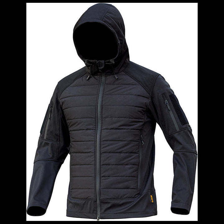 Men's Camouflage Cotton Padded Commuter Jacket For Winter Wear