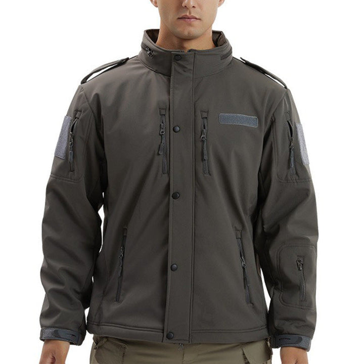 Men's Camouflage Waterproof Soft Shell Fleece Jacket