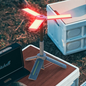 Illuminate Your Adventures with the Multifunctional Rechargeable Three-leaf Bracket Camping Lantern
